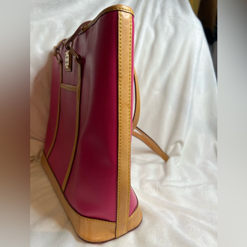 Dooney & Bourke Fuchsia Cynthia Leather Tote - Picture 8 of 17